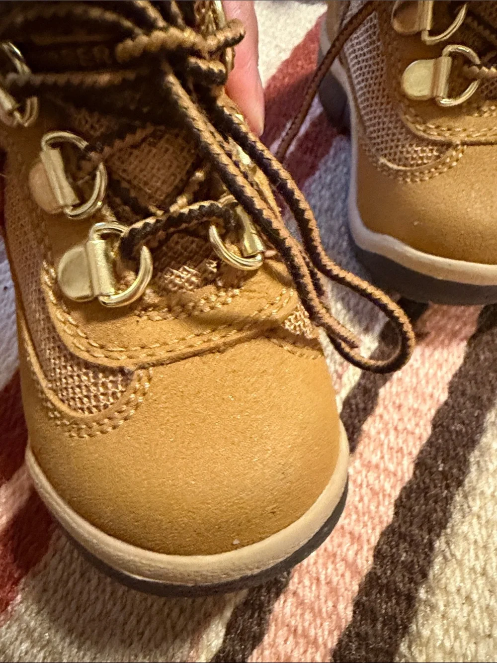Timberland Kids Wheat Brown Lace-Up Hiking Boots